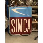 Plaque peinte SIMCA double face