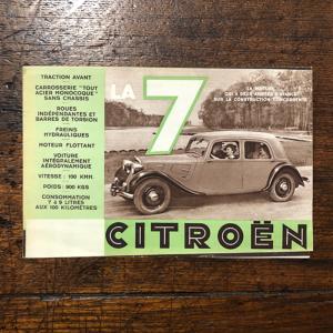 Publicité  TRACTION AVANT LA 7 CITROËN