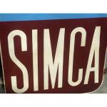 Plaque peinte SIMCA double face