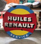 Plaque émaillée HUILES RENAULT Service