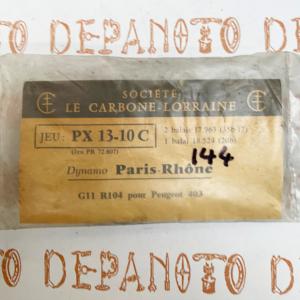 Jeu de 3 charbons de dynamo PARIS RHONE PX13-10 C pour PEUGEOT 403