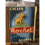  Tôle publicitaire peinte CYCLES ROCHET