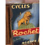  Tôle publicitaire peinte CYCLES ROCHET