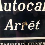 Plaque émaillée Autocar arrêt transport CITROËN